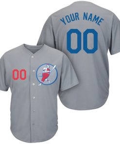 Custom Dodgers Gray Cool Base New Design Jersey