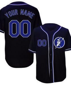 Custom Dodgers Navy Cool Base New Design Jersey