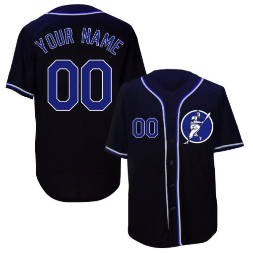 Custom Dodgers Navy Cool Base New Design Jersey