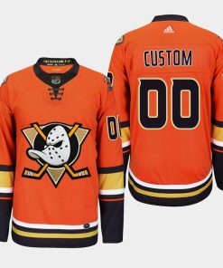 Custom Ducks 2019-20 Alternate Orange Player Jersey