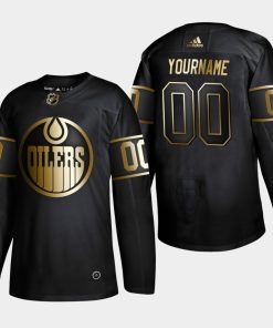 Custom Edmonton Oilers 2019 Golden Edition Player Jersey Black