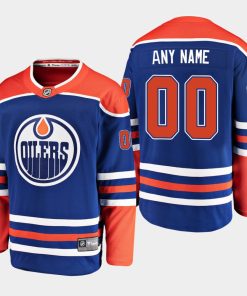 Custom Edmonton Oilers 2019 Royal Breakaway Player Alternate Jersey
