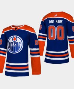 Custom Edmonton Oilers 2019 Royal Player Alternate Jersey