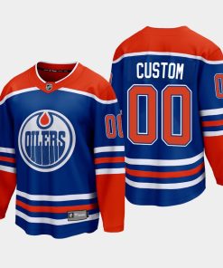 Custom Edmonton Oilers 2022-23 Home Royal Jersey Premier