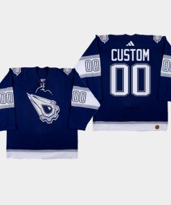 Custom Edmonton Oilers 2022-23 Reverse Retro 20 Navy Jersey