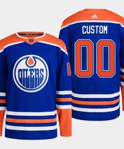 Custom Edmonton Oilers Blue Jersey 2022-23 Primegreen Home