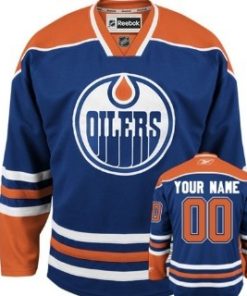 Custom Edmonton Oilers Blue Jersey