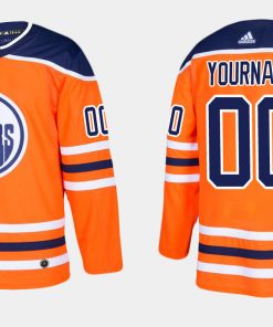 Custom Edmonton Oilers Home Orange Jersey