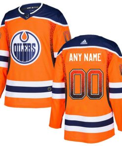 Custom Edmonton Oilers Orange Drift Fashion Jersey