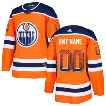 Custom Edmonton Oilers Orange Drift Fashion Jersey