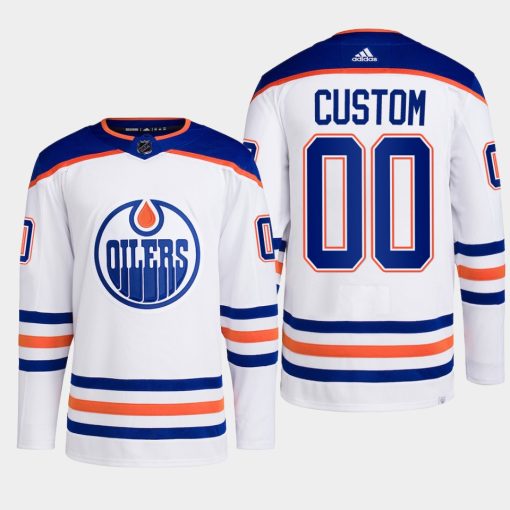 Custom Edmonton Oilers White Jersey 2022-23 Primegreen Away