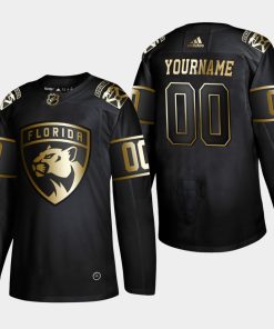 Custom Florida Panthers 2019 Golden Edition Black Player Jersey