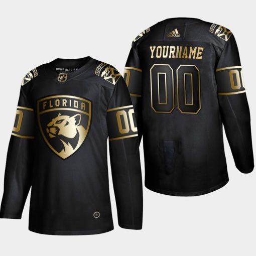 Custom Florida Panthers 2019 Golden Edition Black Player Jersey