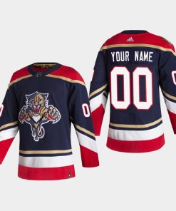 Custom Florida Panthers 2021 Season Reverse Retro Special Edition Navy Jersey