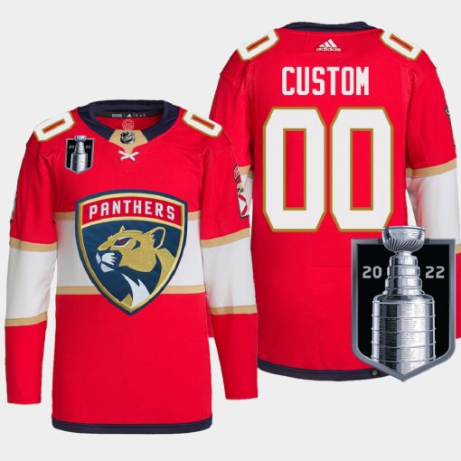 Custom Florida Panthers 2022 Stanley Cup Playoffs Red Pro Jersey