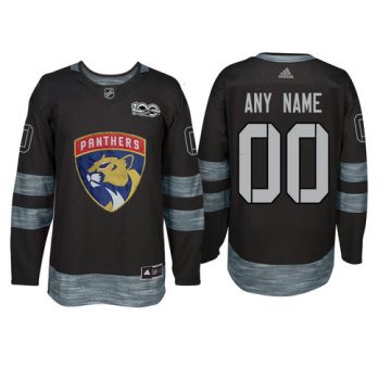 Custom Florida Panthers Black 1917 2017 100th Anniversary Jersey