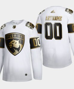 Custom Florida Panthers Golden Edition White Jersey