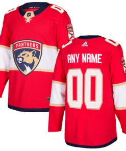 Custom Florida Panthers Red 2017-2018 Home Hockey Jersey