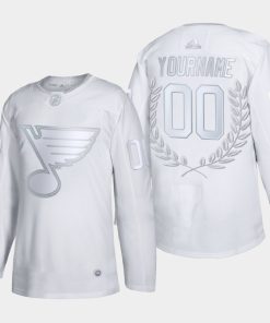 Custom Glory St Louis Blues White Award Jersey