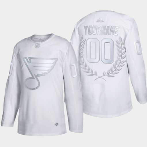 Custom Glory St Louis Blues White Award Jersey