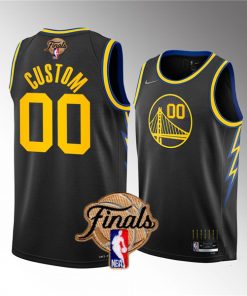 Custom Golden State Warriors Active Player 2022 Black Finals Jersey