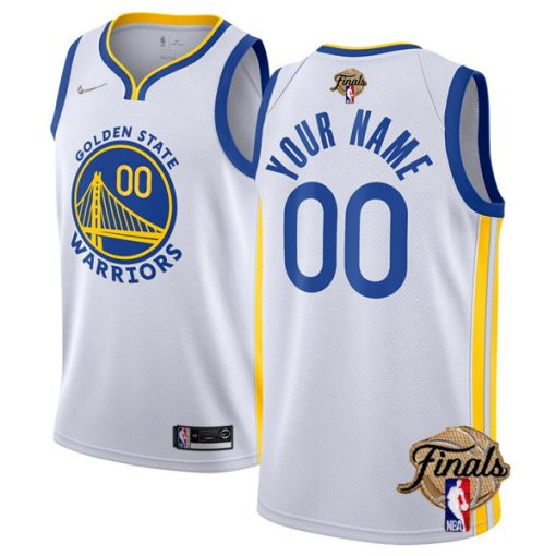 Custom Golden State Warriors Active Player 2022 White Finals Jersey