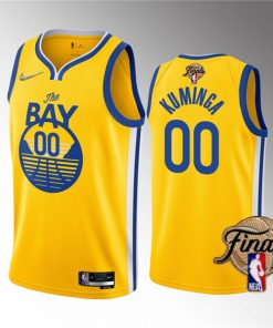 Custom Golden State Warriors Active Player 2022 Yellow Finals Jersey