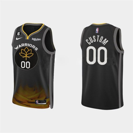 Custom Golden State Warriors Active Player Black 2022-23 City Edition Stitched Basketball Jersey