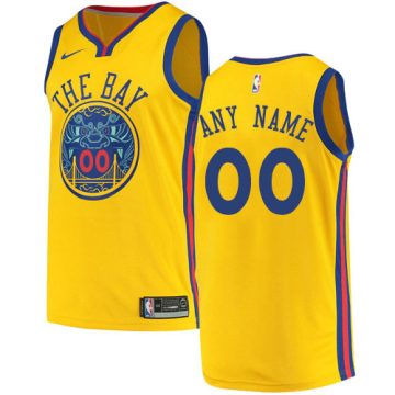 Custom Golden State Warriors Gold City Edition Jersey