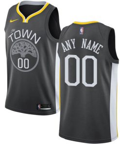 Custom Golden State Warriors Swingman Black Alternate Statement Edition Jersey