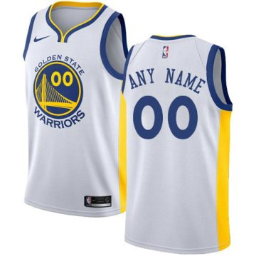 Custom Golden State Warriors Swingman White Home Association Edition Jersey