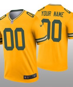 Custom Green Bay Packers Gold Inverted Legend Jersey