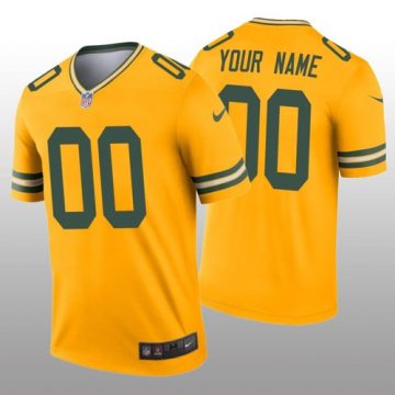 Custom Green Bay Packers Gold Inverted Legend Jersey