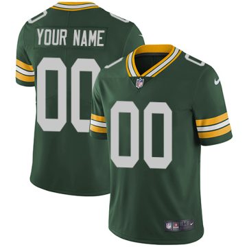 Custom Green Bay Packers Green Vapor Untouchable Player Limited Jersey