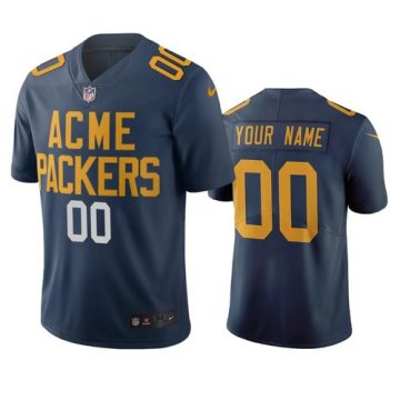 Custom Green Bay Packers Navy Vapor Limited City Edition NFL Jersey