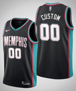 Custom Grizzlies 00 Black 20th Season Throwbacks Jersey