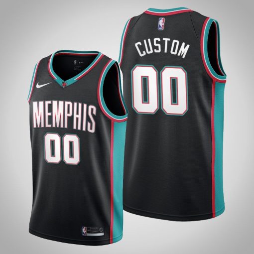 Custom Grizzlies 00 Black 20th Season Throwbacks Jersey