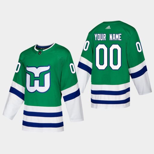 Custom Hartford Whalers 2019-20 Heritage Green Player Jersey