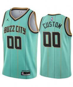 Custom Hornets Mint Green Swingman 2020-21 City Edition Jersey