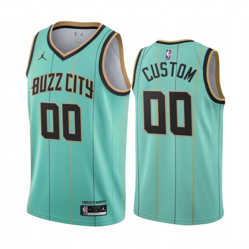 Custom Hornets Mint Green Swingman 2020-21 City Edition Jersey