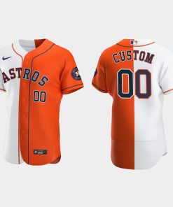 Custom Houston Astros Flex Base Jersey Orange