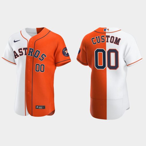 Custom Houston Astros Flex Base Jersey Orange