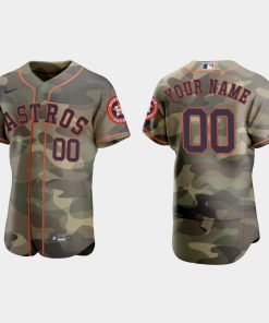 Custom Houston Astros 2021 National Armed Forces Day Flex Base Jersey Camo