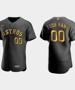 Custom Houston Astros 2022 All-star Game Flex Base Jersey Black