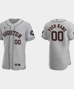Custom Houston Astros 2022 World Series Champions Gray Flex Base Jersey
