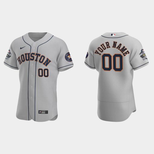 Custom Houston Astros 2022 World Series Gray Flex Base Jersey