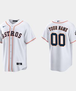 Custom Houston Astros 2022 World Series White Cool Base Jersey