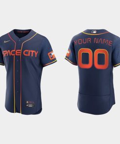 Custom Houston Astros Active Player 2022 Navy City Connect Flex Base Stitched Baseball Jersey