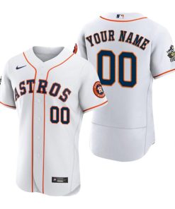 Custom Houston Astros Active Player White 2022 World Series Flex Base Stitched Jersey