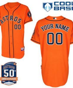 Custom Houston Astros Personalized Alternate Jersey With Commemorative 50th Anniversary Patch